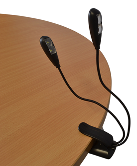 Music Stand Light Clip-On With Dual LED Lamps